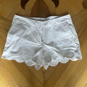 White Crown and Ivy scalloped shorts